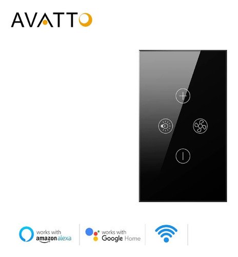 Interruptor Smart Wi-fi Ventilador De Teto E Lâmpada - Alexa Google Home