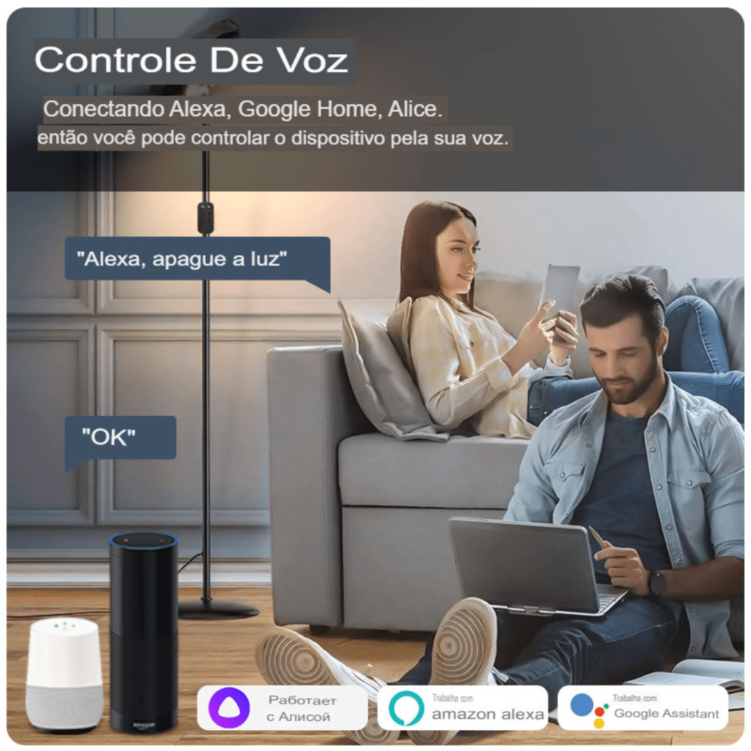 Interruptor Mini Wifi 16A Tuya Inteligente Google Home/Alexa - Atacado