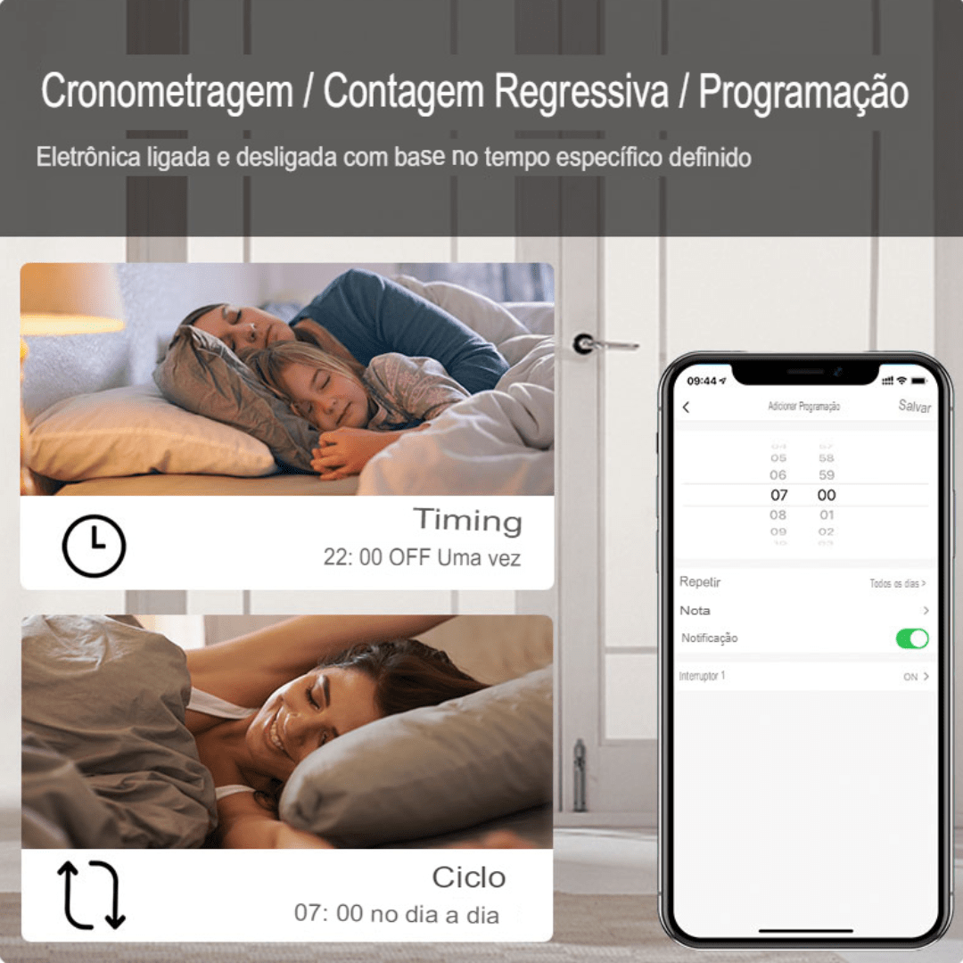 Interruptor Mini Wifi 16A Tuya Inteligente Google Home/Alexa - Atacado