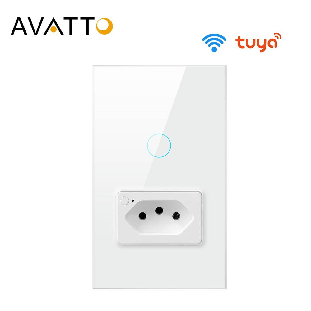 Interruptor Wifi Inteligente com Botão Touch e tomada Alexa/Google Home