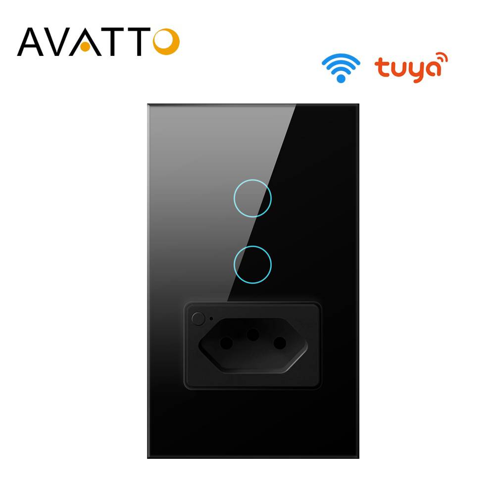 Interruptor Wifi Inteligente com Botão Touch e tomada Alexa/Google Home