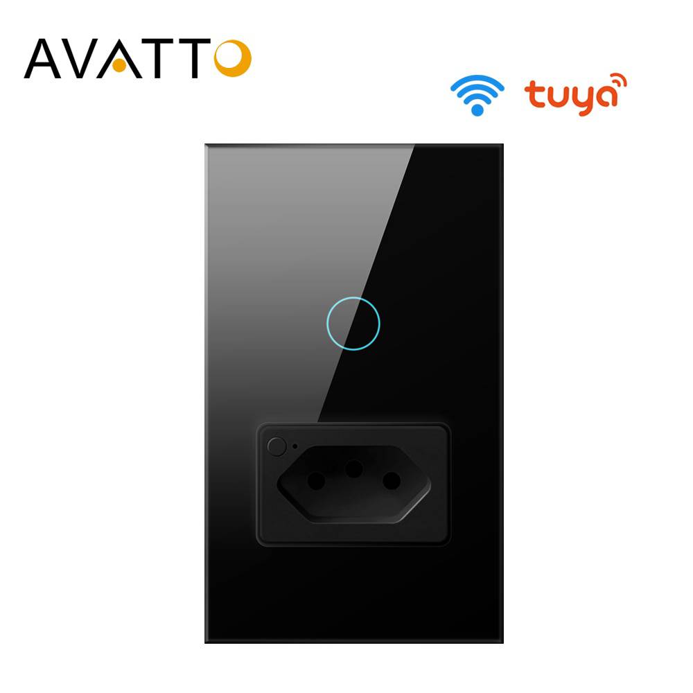 Interruptor Wifi Inteligente com Botão Touch e tomada Alexa/Google Home