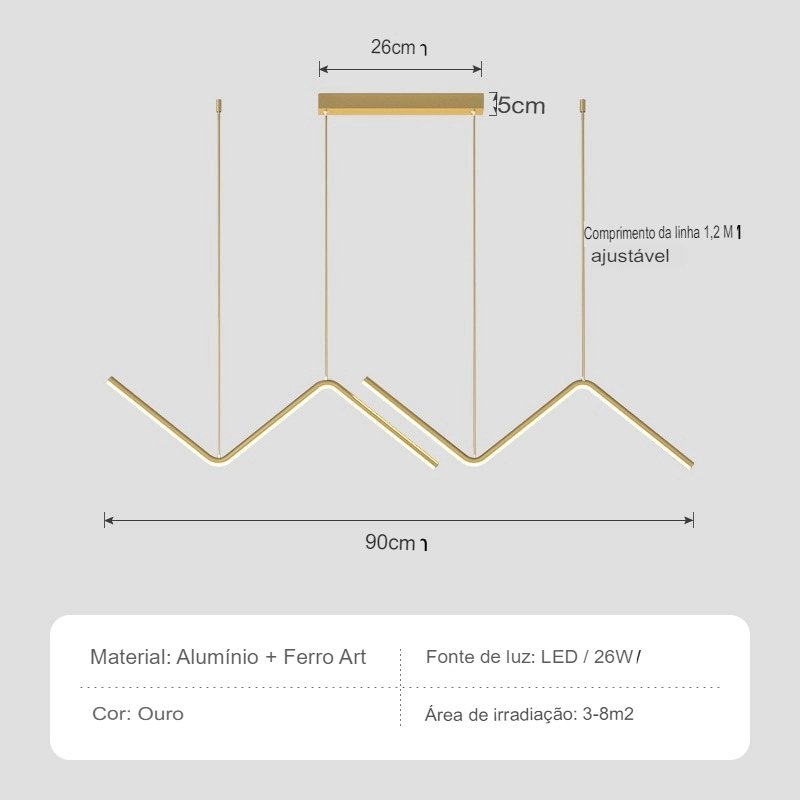 Luminária Minimalista Nouveau Luxe Light