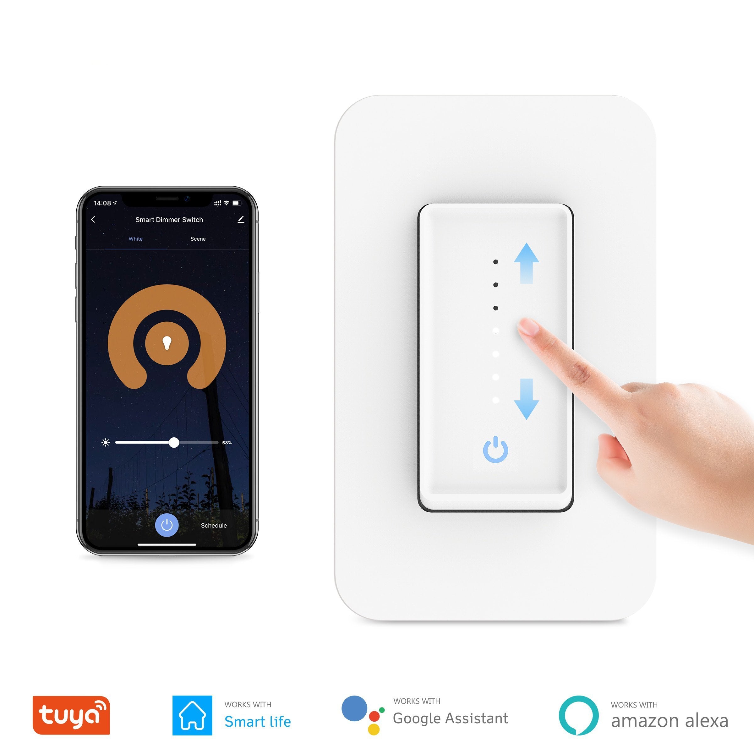 Touch Smart Dimmer Painel De Toque De Controle Alexa Google Home