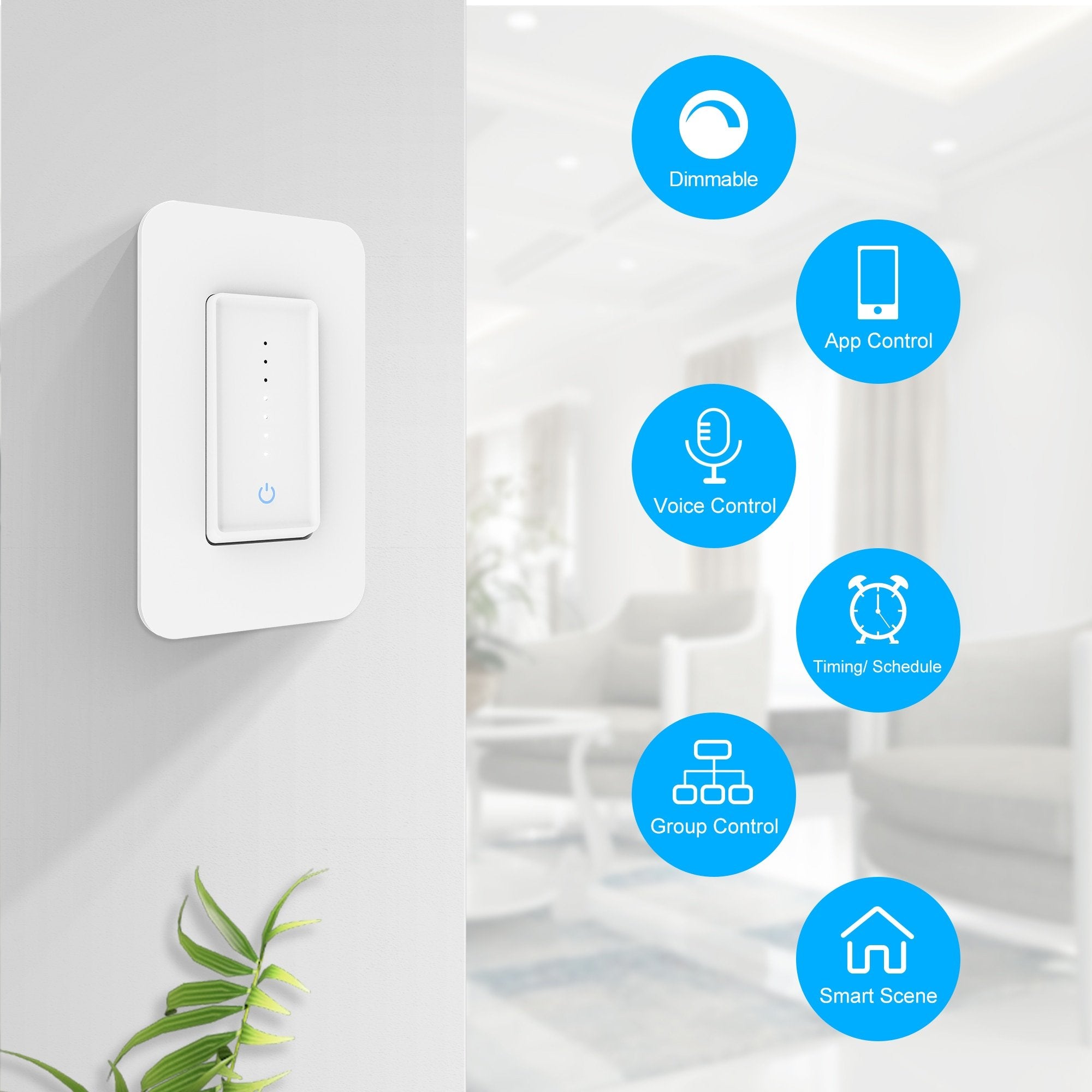 Touch Smart Dimmer Painel De Toque De Controle Alexa Google Home