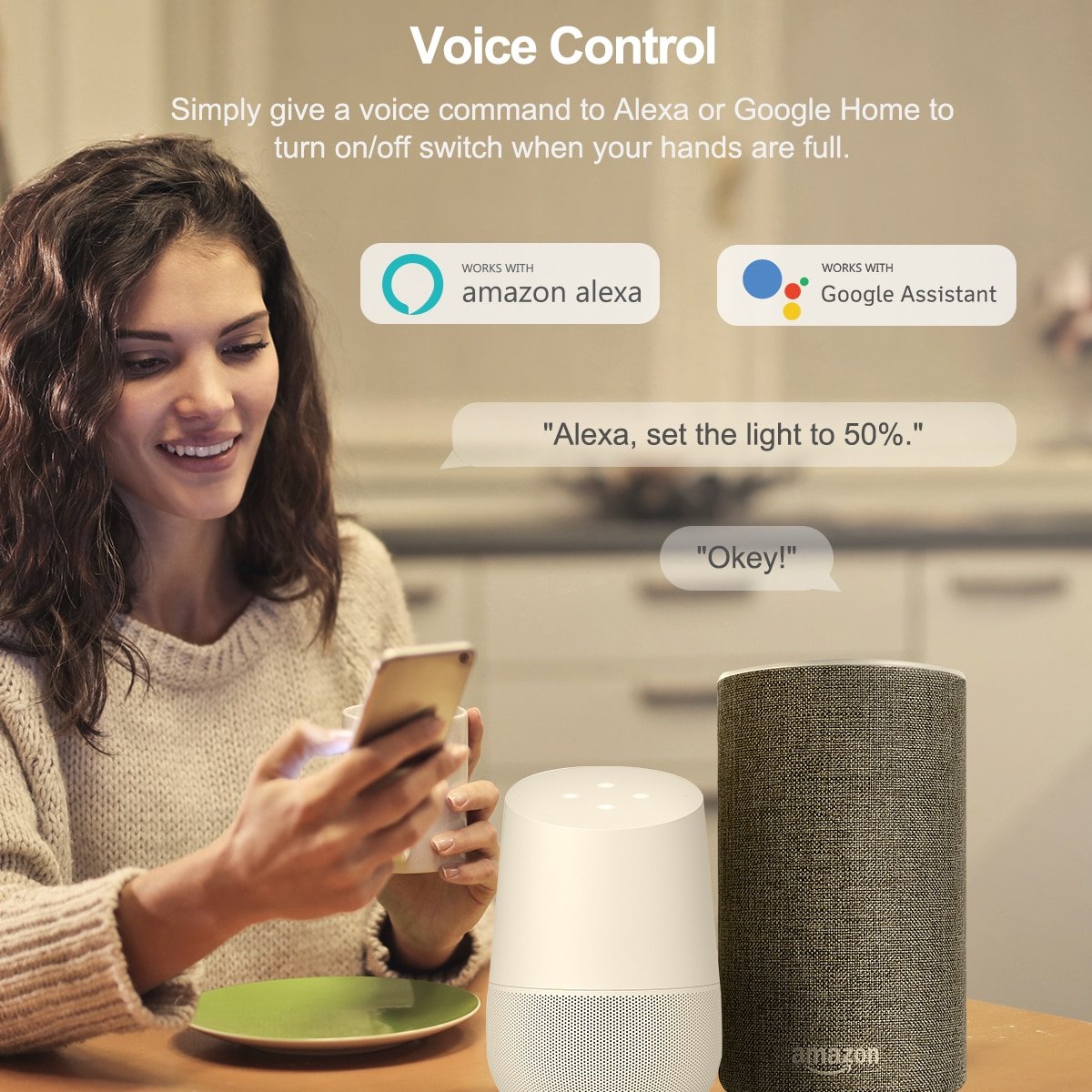 Touch Smart Dimmer Painel De Toque De Controle Alexa Google Home