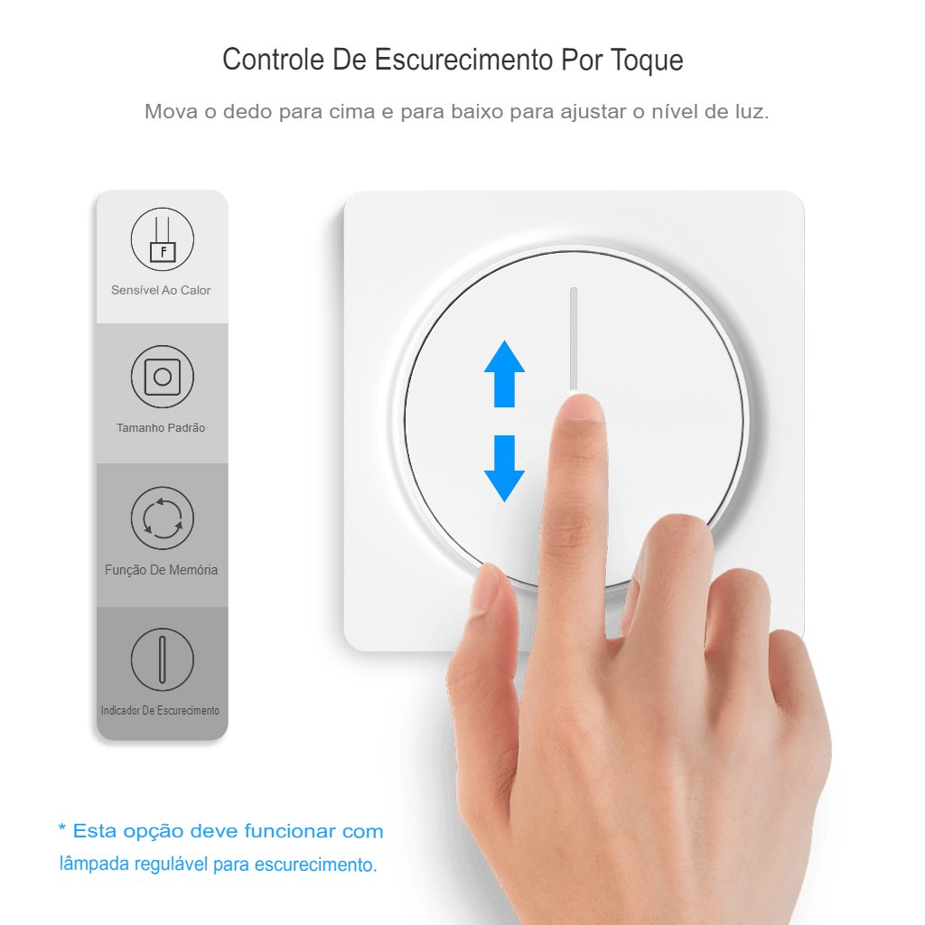 Smart Dimmer Switch Painel De Toque De Controle Alexa Google Home