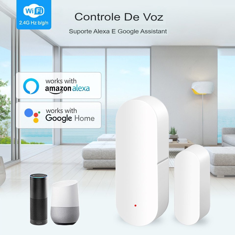 Sensor De Abertura Porta Janela Wifi Google Home Alexa
