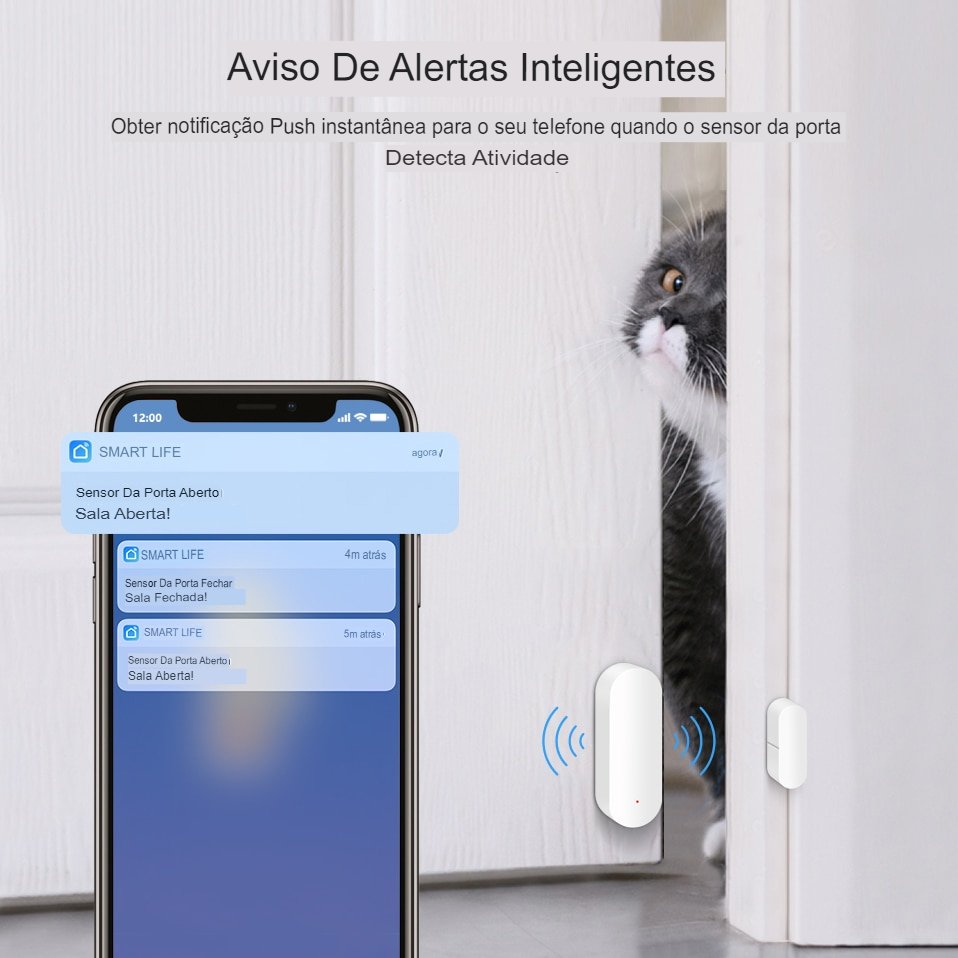 Sensor De Abertura Porta Janela Wifi Google Home Alexa