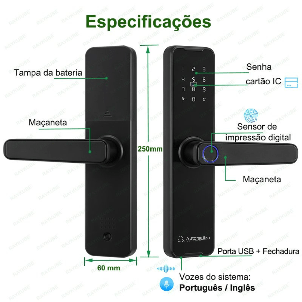 Fechadura Inteligente Wi-Fi com Impressão Digital - FRETE GRÁTIS + ENVIO IMEDIATO