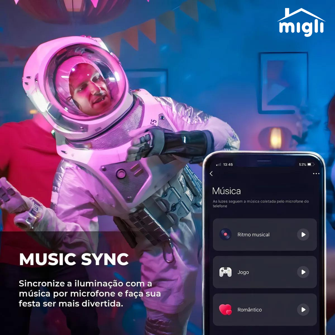 Painel LED Smart Sobrepor de Teto