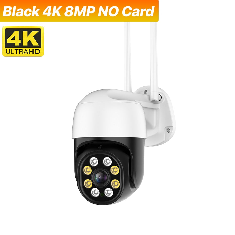 Câmera IP PTZ 4K 8MP HD Zoom Digital 4X Com Rastreamento