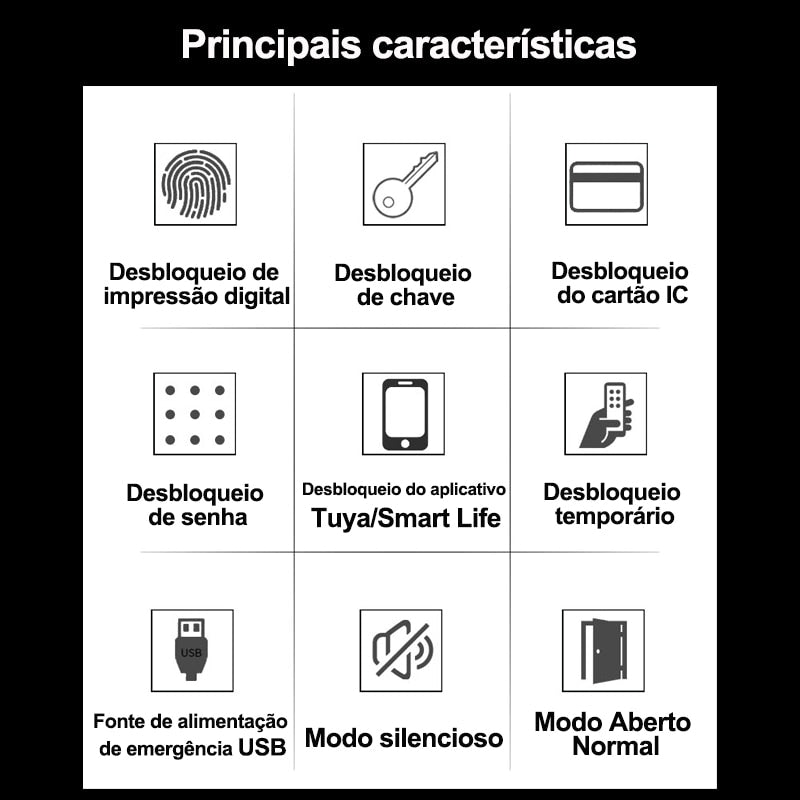 Fechadura Inteligente Automatize Casa Pro Wi-Fi Com Impressão Digital Casa Inteligente