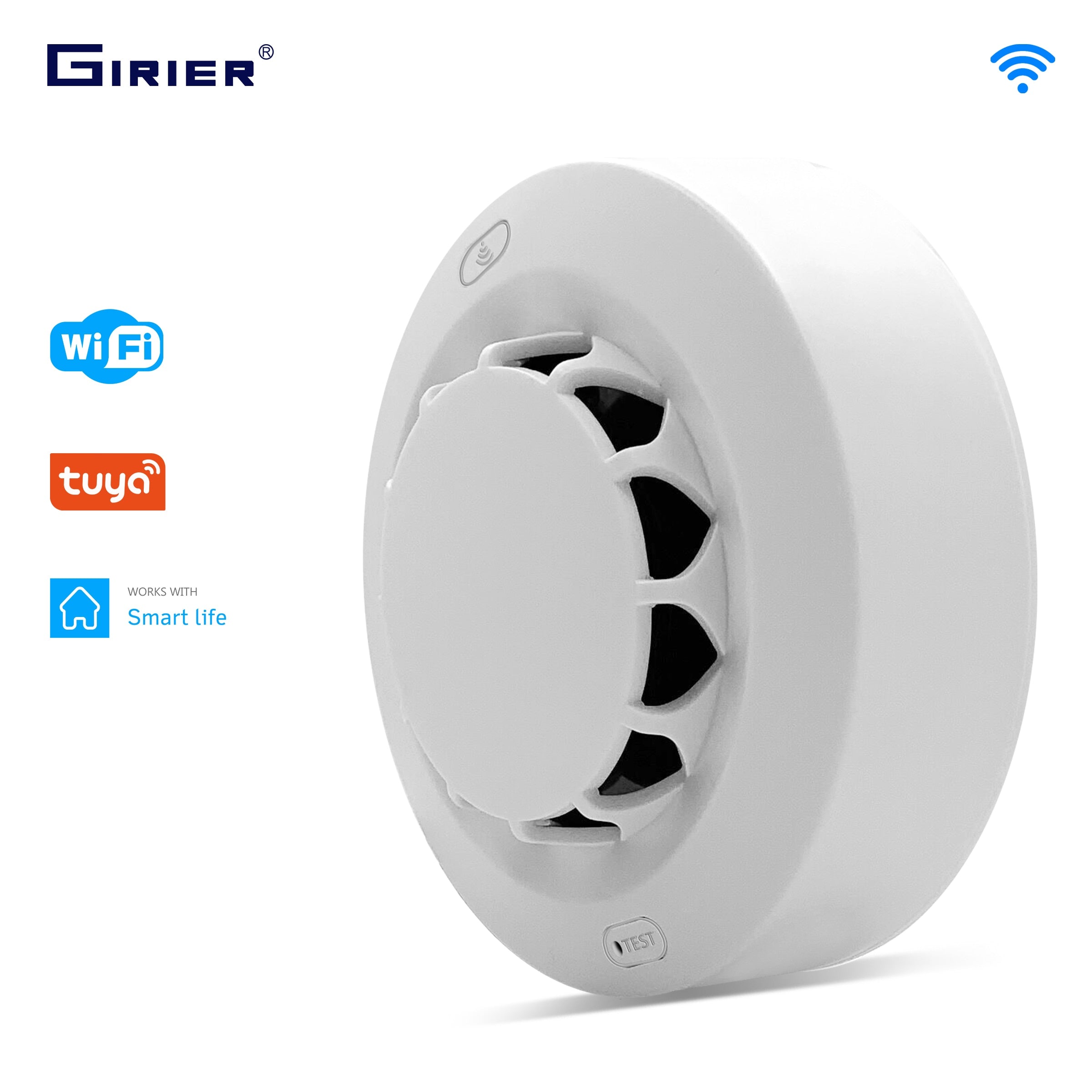 Sensor Inteligente Detector de Fumaça Segurança Doméstica - Alexa Google Home