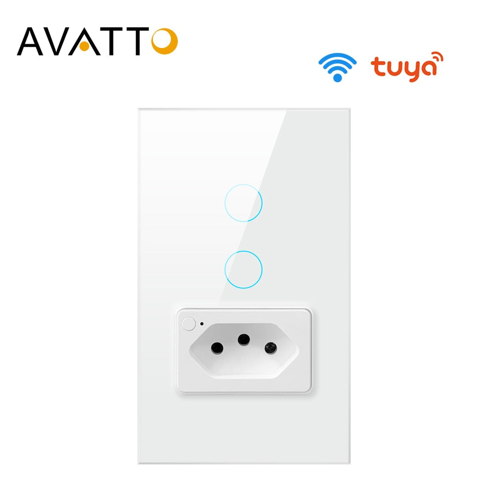 Interruptor Wifi Inteligente com Botão Touch e tomada Alexa/Google Home
