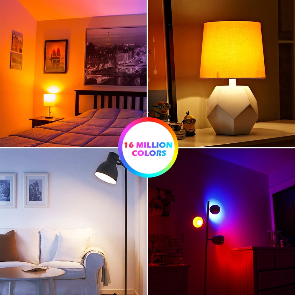 Lampada Inteligente Rgb Wifi Smart Google Home Alexa Colorida