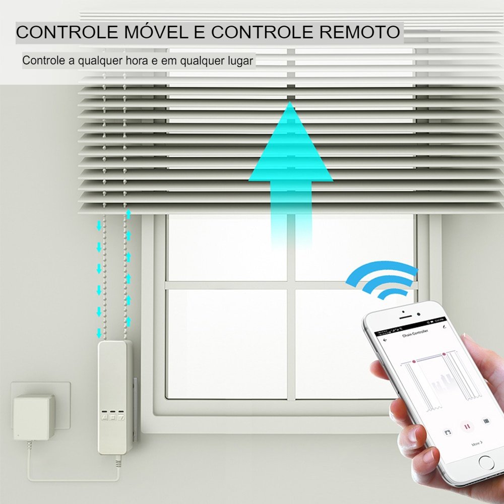 Smart Cortina Motor Inteligente WIFI - Alexa e Google Assistente